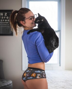 amateur-Foto Girl with kitty