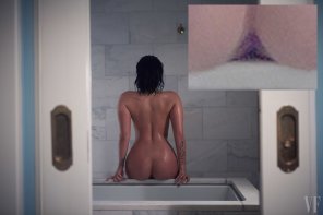 Demi Lovato's shitspigot, zoomed and enhanced
