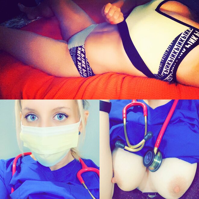 Does anyone else appreciate the matching bra and panties under the scrubs? Or just me? ðŸ¥³ðŸ˜ˆ Happy Friday! [f] [oc]