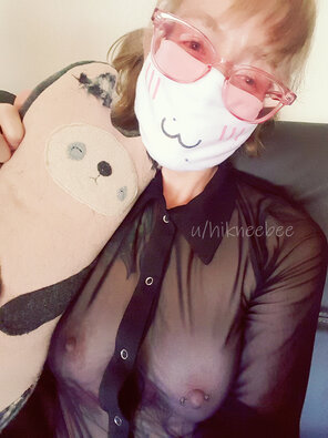 Katy Caro - my face mask is supposed to be a kitty face...would it be better if I showed my pussy instead of my cute little cat?
