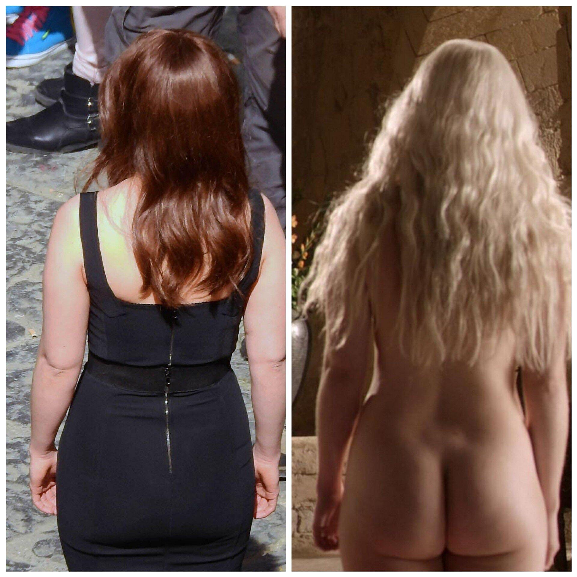Emilia Clarke's incredible ass in an On/Off. 