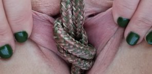 foto amateur Daddy made me a rope dress and I got rope burn on my clit. Hurts so good!