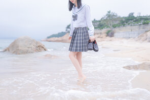 foto amadora KimemeOwO (木绵绵OwO) No. 10 - 海边JK (13)