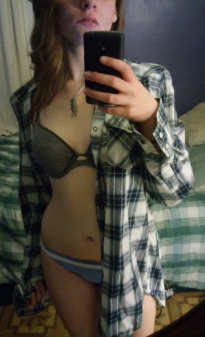 amateur-Foto Plaid Clothing Selfie Thigh Pattern 