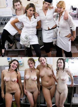 foto amateur Hairy cooking