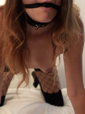 Collared, gagged, plugged and [F]ucked deep in the ass. I had an awesome Saturday night x