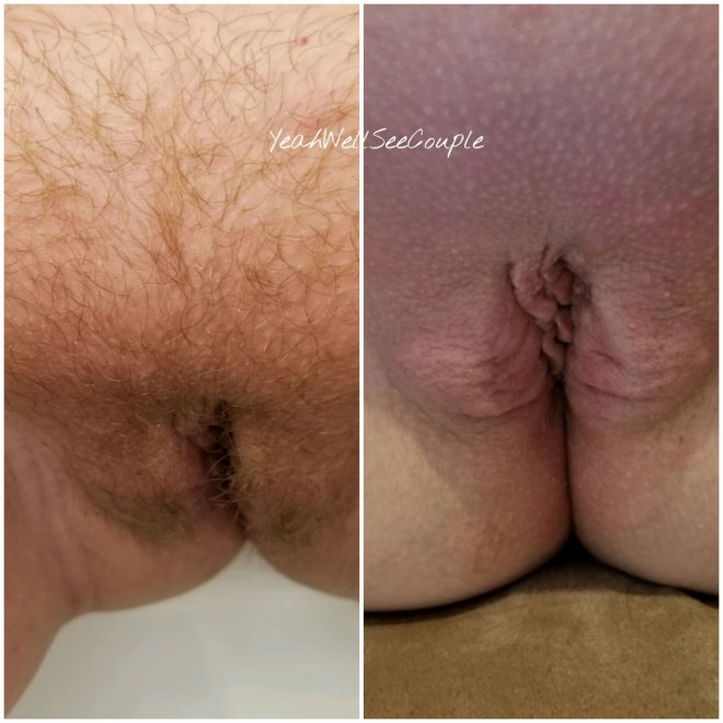 Before and after waxing. Fuck that hurts