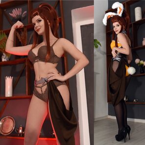 Bunny or lingerie Brigitte? ~ by Evenink_cosplay