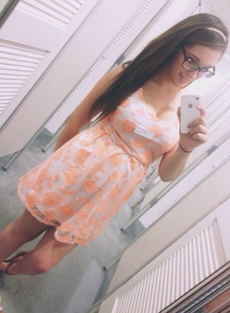 Floral dress with glasses