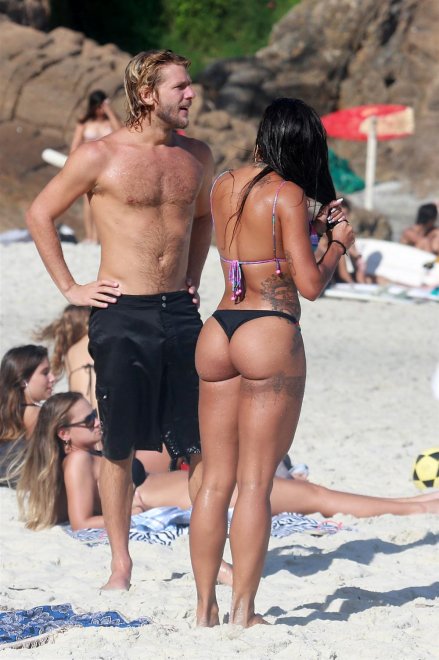 People on beach Undergarment Bikini Barechested Clothing Vacation