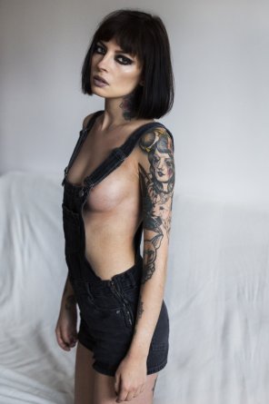 foto amadora Clothing Shoulder Beauty Model Black hair 