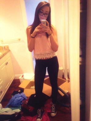 foto amadora Clothing Jeans Selfie Leg Pink 
