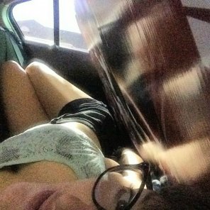 foto amateur In the backseat