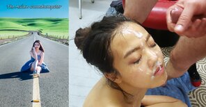 zdjęcie amatorskie The Asian Cumdumpster - Famous Bukkake Whore Exposed