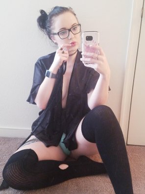 photo amateur Thigh highs and a wrap