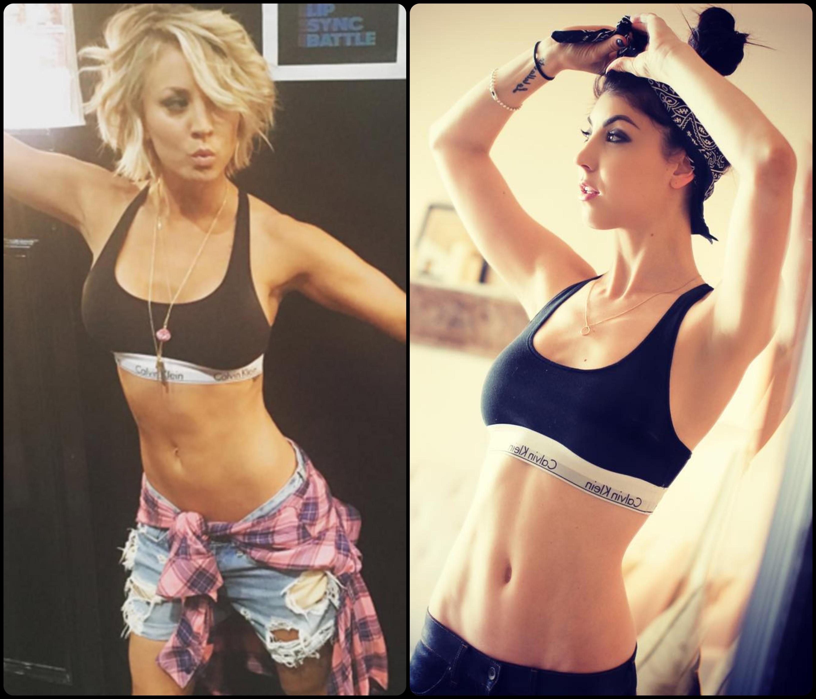 Kaley Cuoco and her sister - Briana, keeping it fit, in the same sports bra  Porn Pic - EPORNER