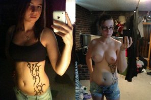 amateur photo Tattooed cutie with nice boobs.
