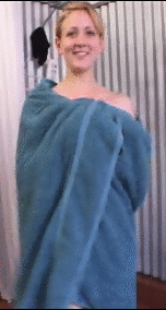 busty housewife in towel