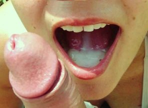 in mouth sperm Black cock in wite wife