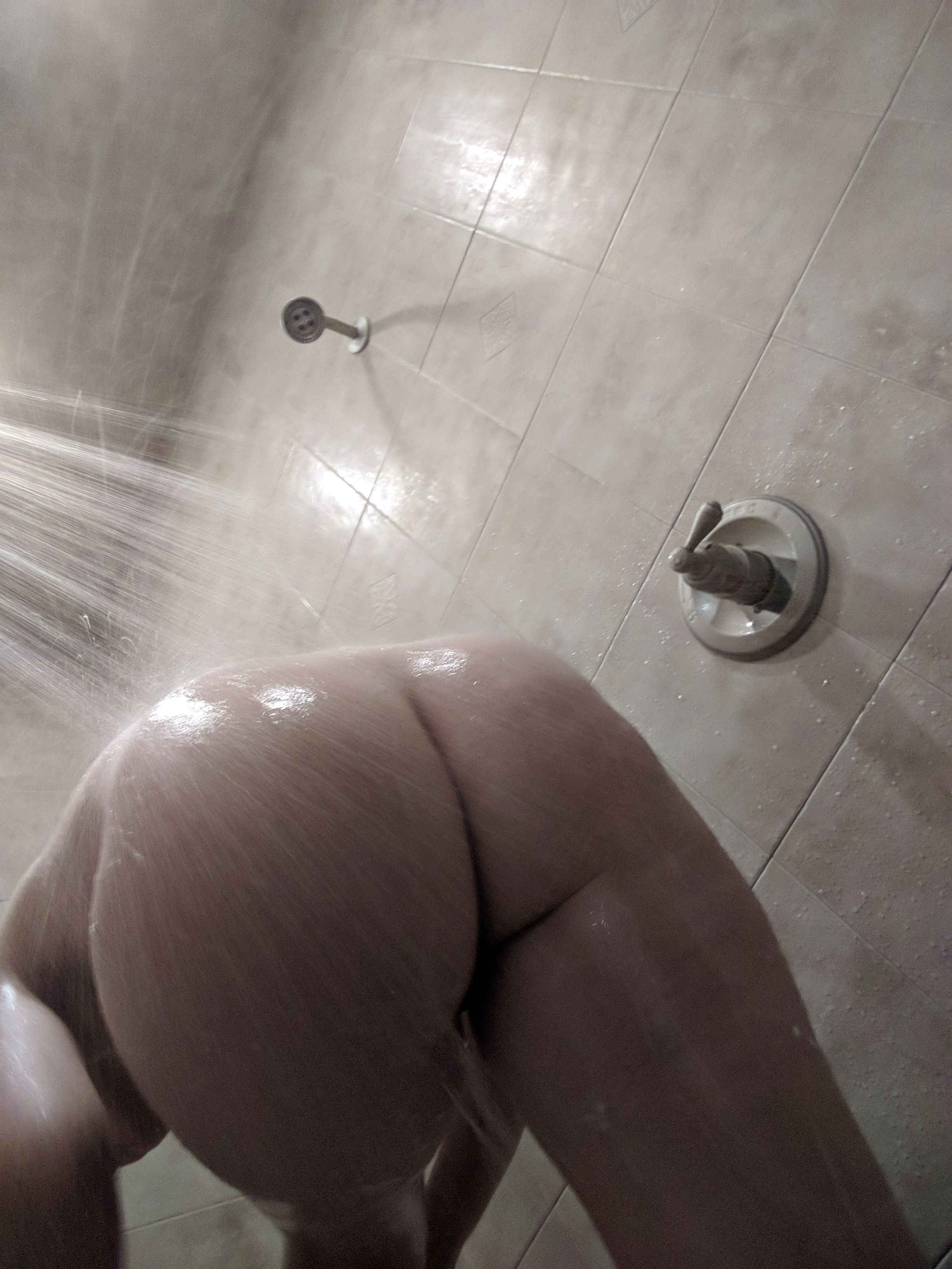 36 Y O Wi[f]ey Bending Over In The Shower To Shave All Those Hard To