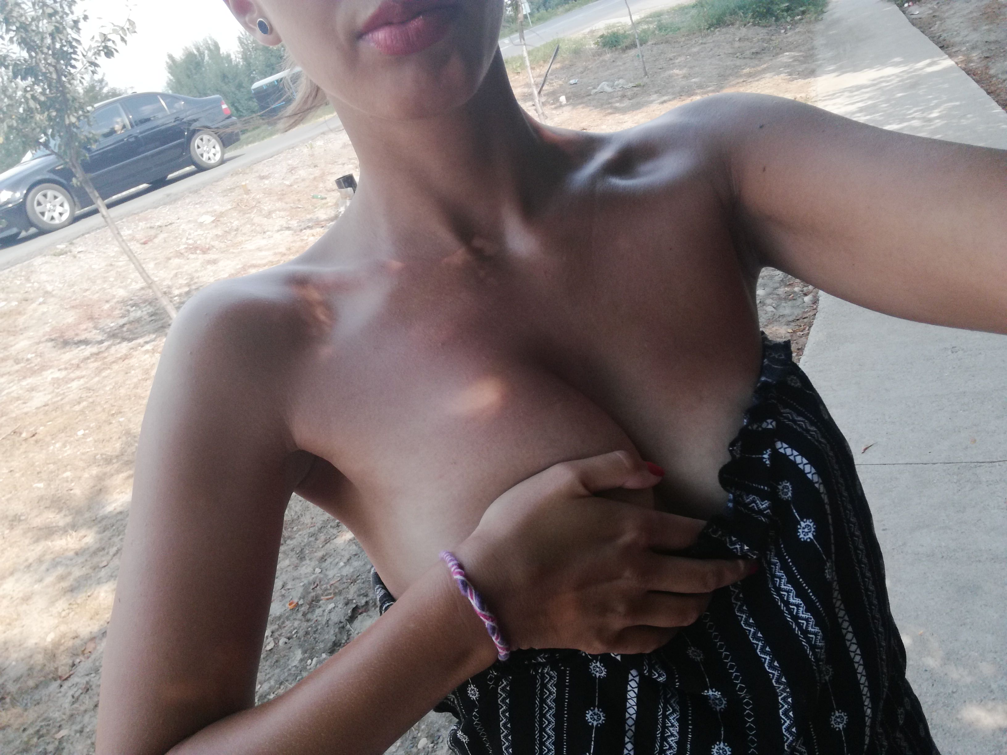 Random Guy From Car Saw Me Flashing My Tits [f] Porn Pic