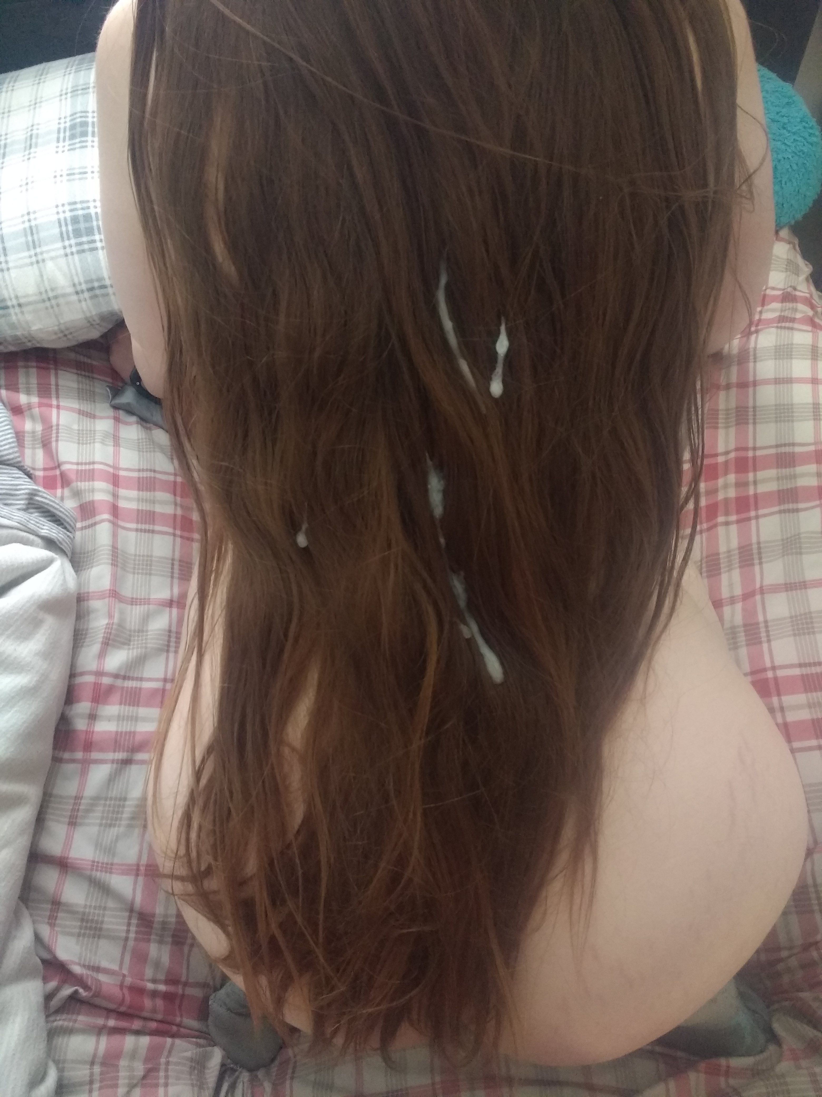 Cum on hair porn