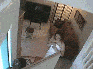 Embarrassed girl drops her towel in front of the pizza delivery guy ... wife pic Embarrassed girl drops her towel in front of the pizza delivery guy ...