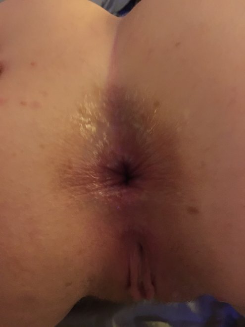 Spread Wide Cum Filled Used Asshole