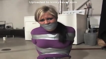Snooping In The Basement Got Her Taped Up & Spanked