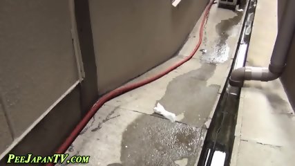 Alley Way Pissing Asians