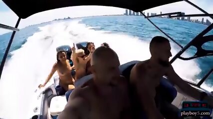 Teen Hotties Get Naked And Fucking On A Speed Boat