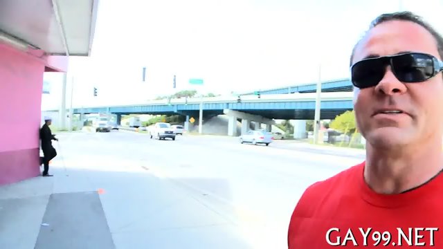 Black gay fucks white pal