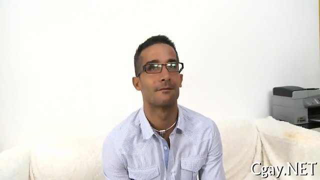 Lubricous blowjob for gay stud