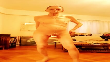 Me Old Faggot With My Rings Stripping Nude