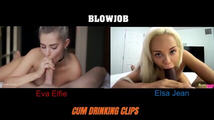 Eva Elfie V.s Elsa Jean - Blowjob