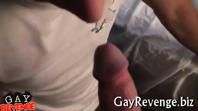 Huge dick fucks head of a gay