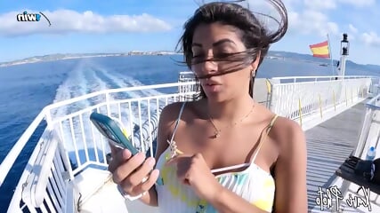 Sheila Ortega Sucks His Boyfriend's Cock In Ibiza Ferry's Public Toilet (Check Out Until The End)