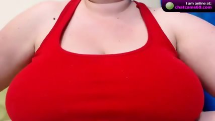 brunette, big boobs, on webcam, Brunette
