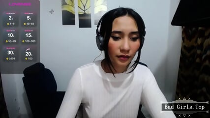 Petite skinny teen with big natural tits webcam solo
