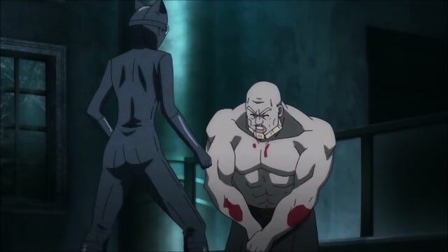 Cat Woman BALLBUSTING goon and Riddler, DC Batman Catwoman Hunted