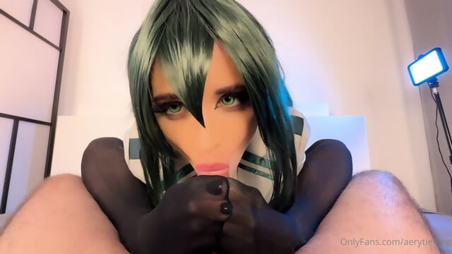 AT - Tsuyu Asui MHA footjob