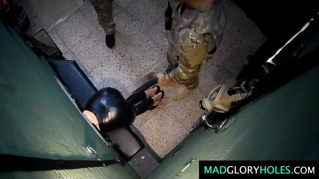 Sexy Brunette Changing BF In Glory Hole