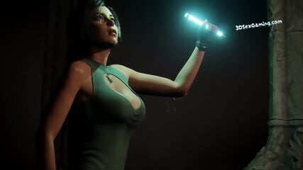 TOMB RAIDER LARA CROFT - Double Penetration Trap