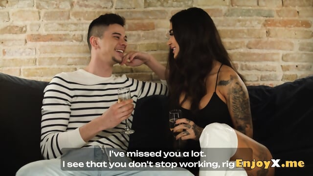 Cowgirl Riding Her Greatest Patron’s Gigantic Orbs While Throating On Her Piercing