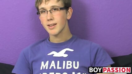 Jockstrap glasses twink Tommie Reed hot solo masturbation