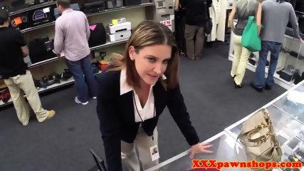 Busty Office Babe Pawns Pussy For Cash