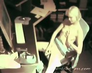Security cam caught her masturbating