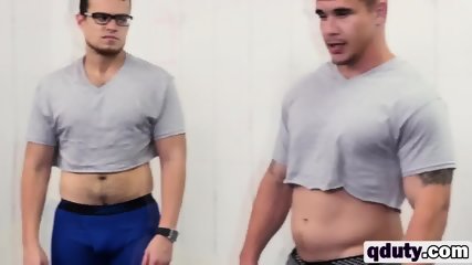 Nerdy Office Guy Takes Two Long Dongs In Threeway