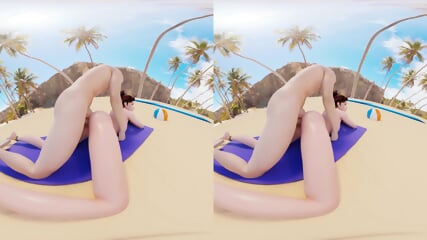 D.Va fucked on the beach VR 3d hentai