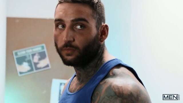 Edward Terrant , Johnny Donovan And Tony D’Angelo’s Bareback Gloryhole Fuck